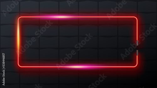 red glow neon light sign