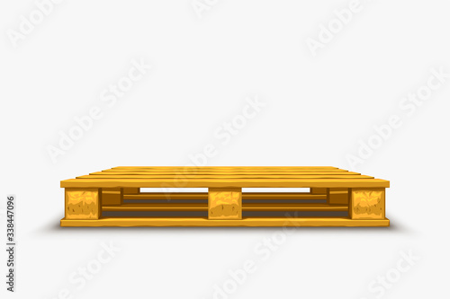 wooden pallet empty on white