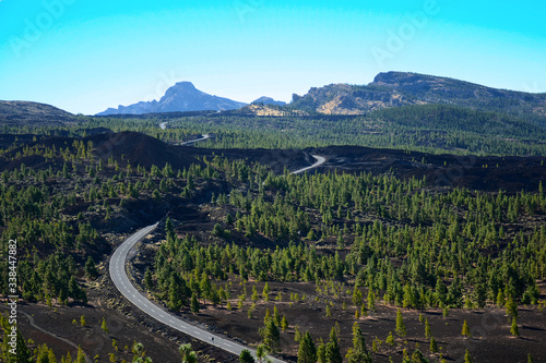 road in mountains, Tenerife, vulcano