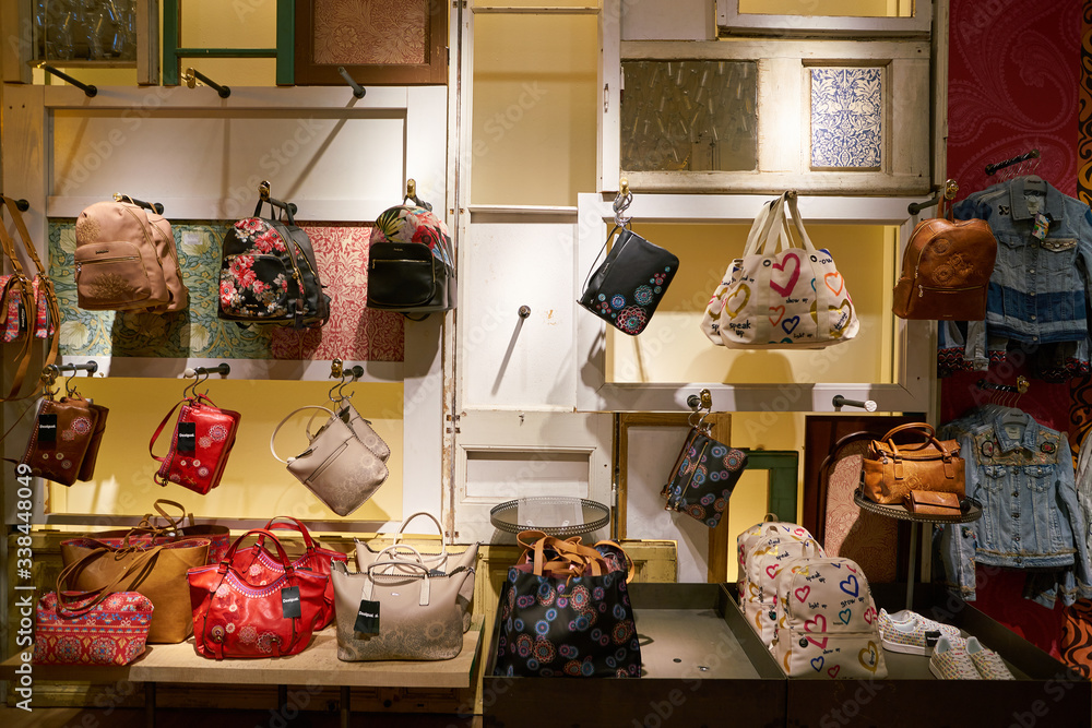 VIENNA, AUSTRIA - CIRCA MAY, 2019: interior shot of a Desigual store in Wien  Mitte The Mall in Vienna. Stock Photo | Adobe Stock