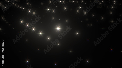 Glitter Shining Star Flash Light Wall 3D illustration background