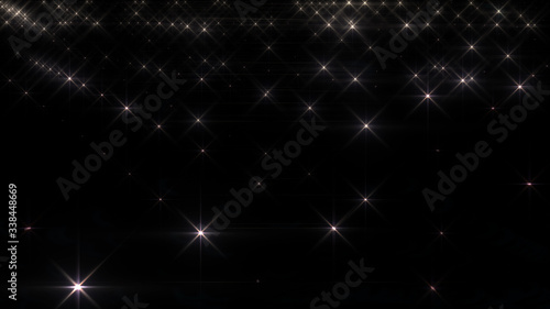 Fototapeta Naklejka Na Ścianę i Meble -  Glitter Shining Star Flash Light Wall 3D illustration background