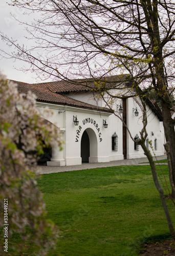 Main building of the Viña Undurraga winery near Santiago, Chile, on September 2018 photo