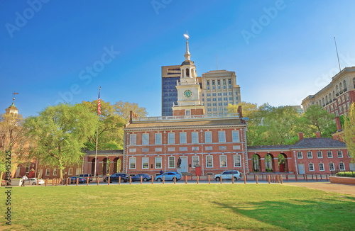 Independence Hall on Chestnut Street of Philadelphia PA photo