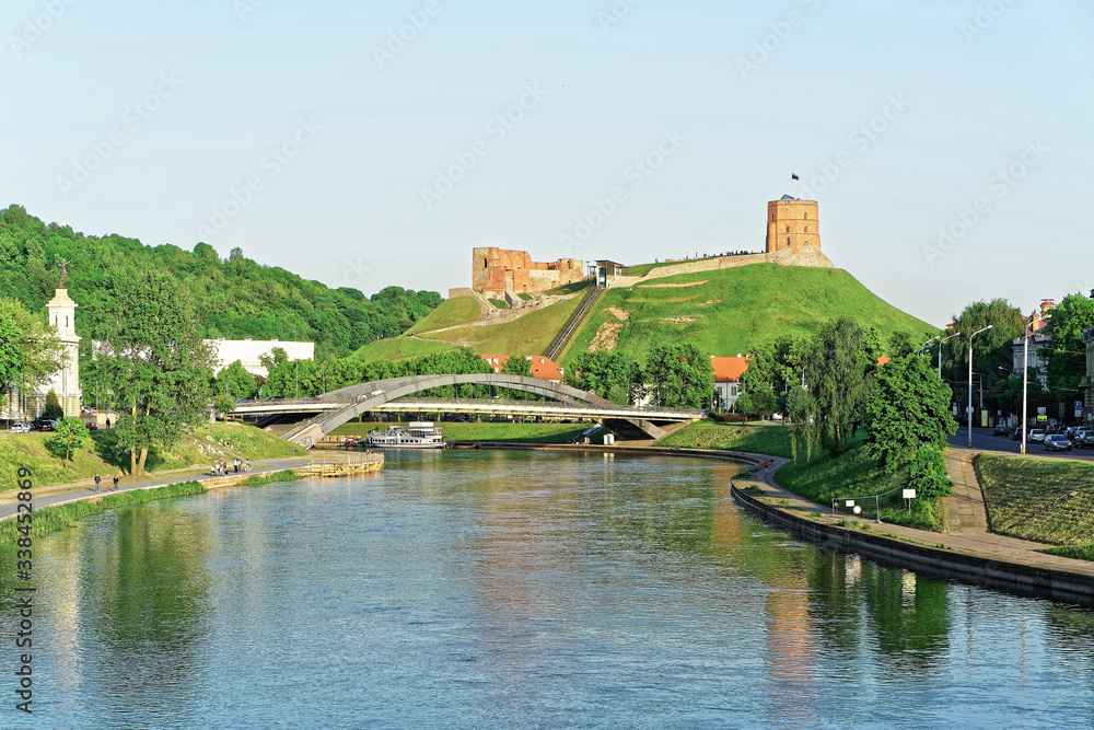 Upper Castle and Neris River at the Mindaugas Bridge