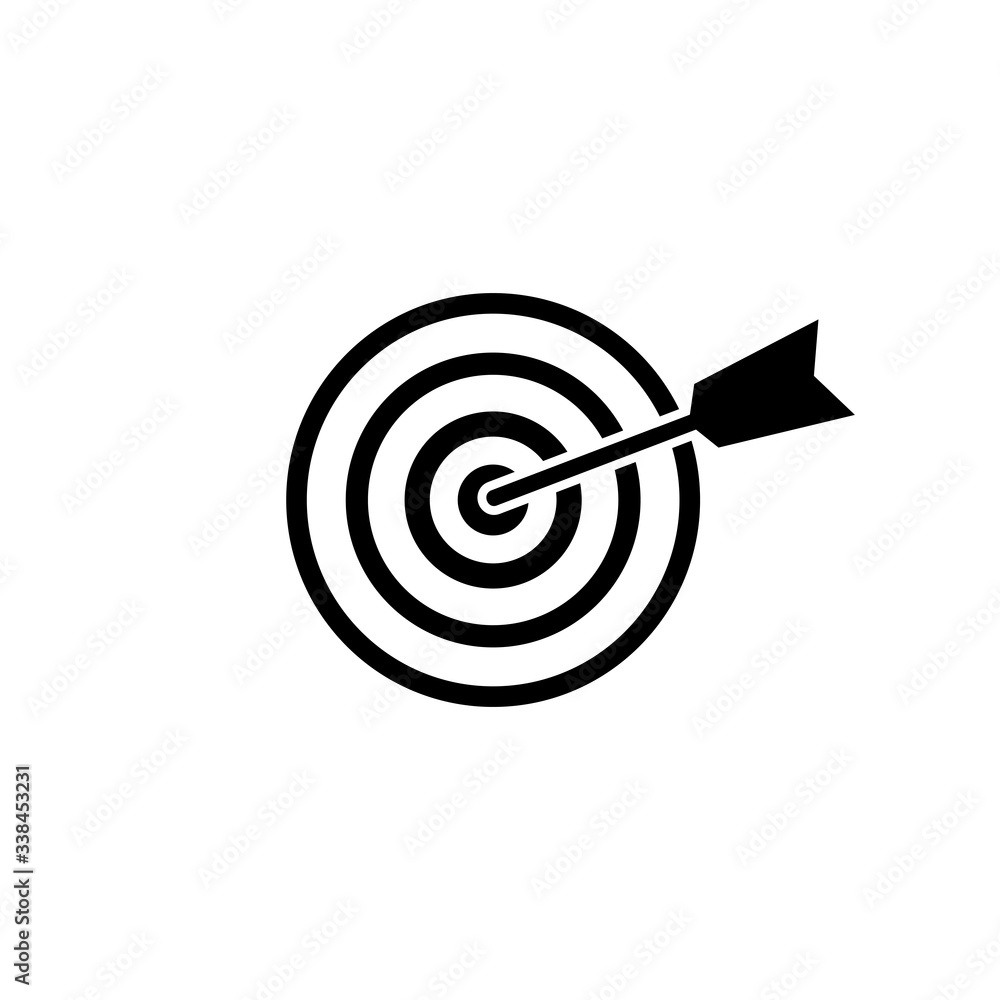 Target Icon vector. Target and arrow vector icon