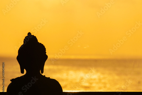 silhouette of buddha