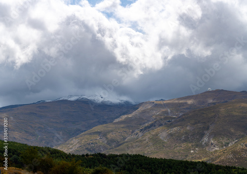 Landscapes of National park Sierra Nevada mountains near Malaga and Granada  Andalusia  Spain