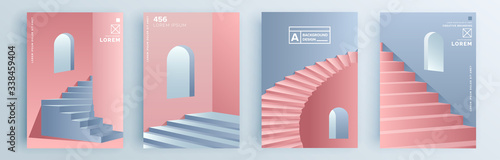 Modern abstract covers set, minimal covers design. Colorful geometric background, vector illustration.