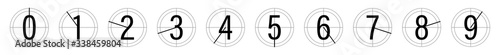 Movie countdown. Retro style television screen. Vector illustration.