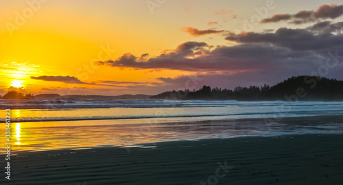 Northern Headlands at Sunset, Long Beach, Tofino,Vancouver Island, British Columbia, CAN