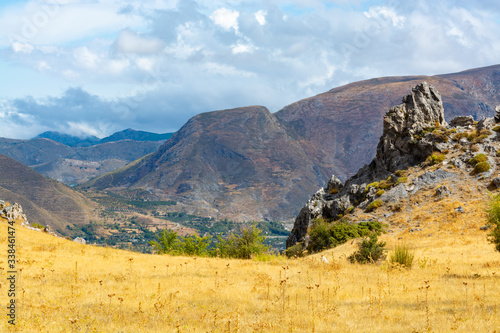 Landscapes of National park Sierra Nevada mountains near Malaga and Granada, Andalusia, Spain