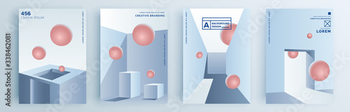 Modern abstract covers set, minimal covers design. Colorful geometric background, vector illustration.