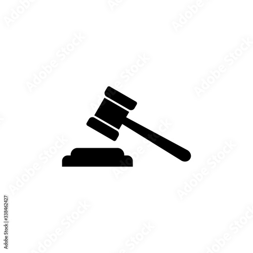 Gavel icon vector. Hammer symbol vector