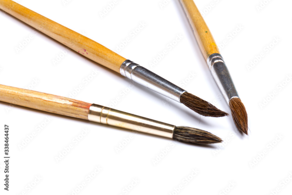 art drawing brushes isolated on white background. space for text art drawing brushes isolated on white background. space for text