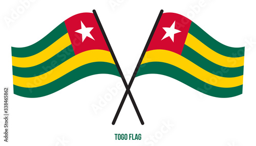 Togo Flag Waving Vector Illustration on White Background. Togo National Flag