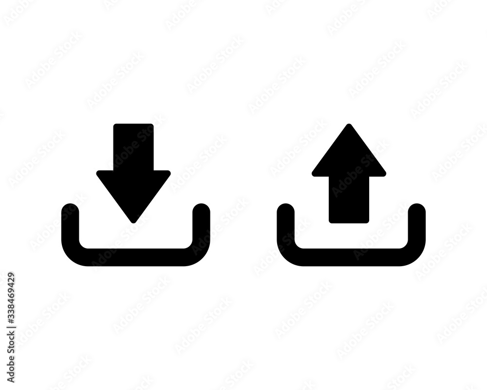 Download and upload icon, Download icon, upload icon vector Design