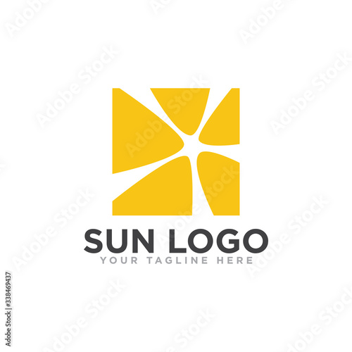 Sun Logo Design Vector Template