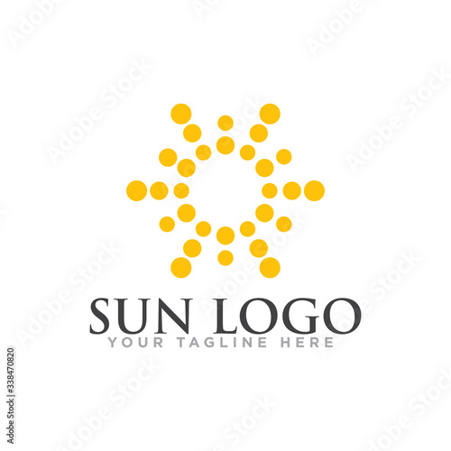 Sun Logo Design Vector Template