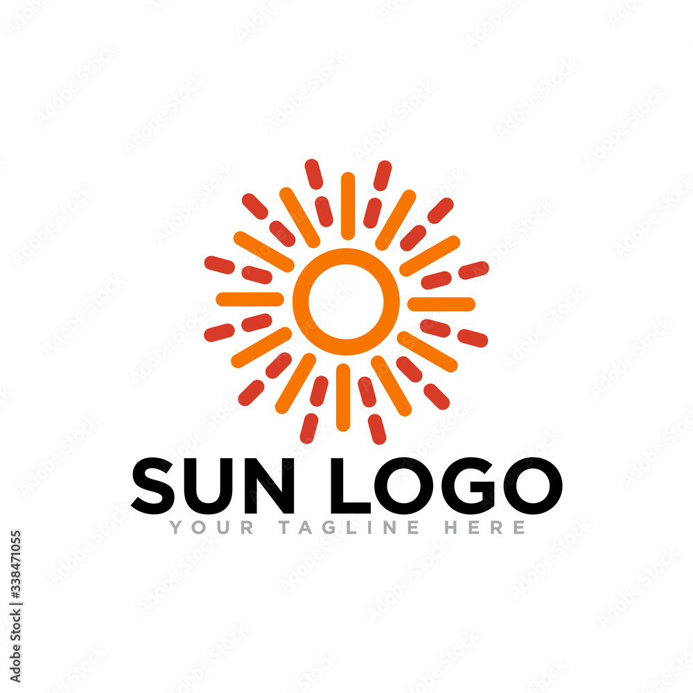 Fototapeta premium Sun Logo Design Vector Template