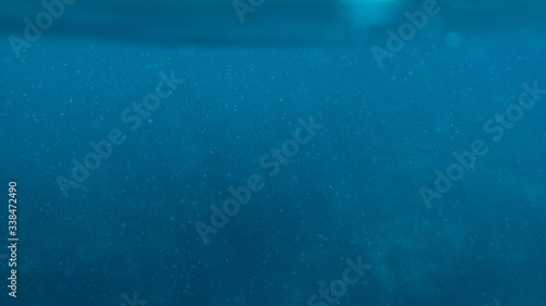Konstfotografi Surface blue underwater with plankton in tropical sea