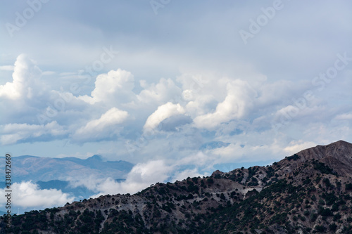 Landscapes of National park Sierra Nevada mountains near Malaga and Granada, Andalusia, Spain
