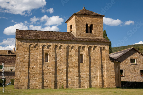 Medieval Church near the Monastery of San Juan de la Pena, Jaca, in Jaca, Huesca, Spain in the Pyrenees Mountains