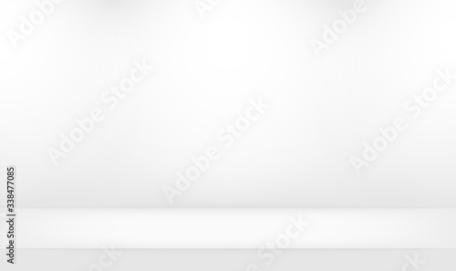 Empty White Studio Table or Shelf, Product Display Background