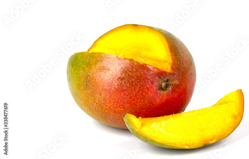 a very tasty mango with slice