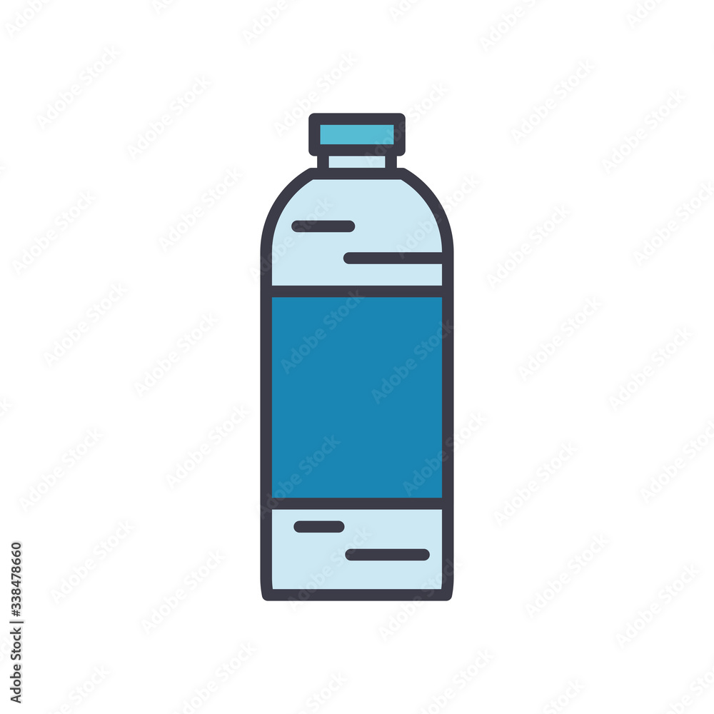 water bottle icon, line style