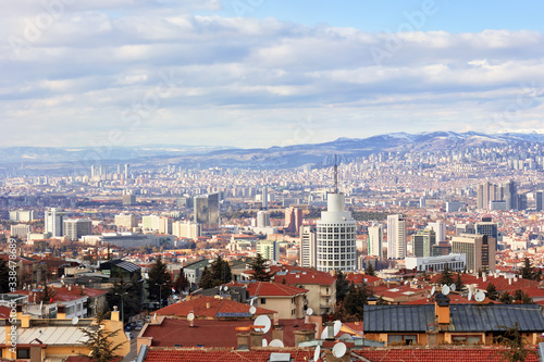 Panoramic cityscape of Ankara, Turkey