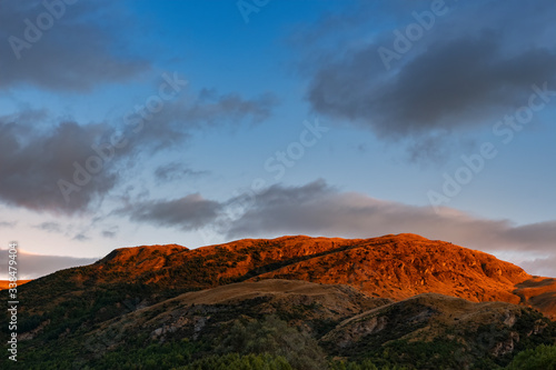 Sunrise, Some Mountains Surrounding Lake Wakatipu, Frankton, Queenstown, New Zealand  © Guy Bryant