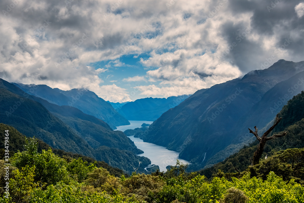 View of Doubtful Sound from Wilmont Pass, South Island, New Zealand