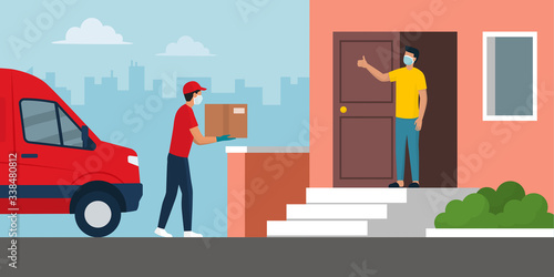 Safe home delivery during coronavirus covid-19 epidemic
