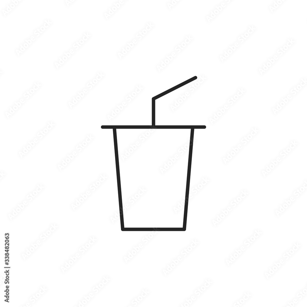 Iced drink icon. Fastfood symbol modern, simple, vector, icon for website design, mobile app, ui. Vector Illustration Iced drink icon. Fastfood symbol modern, simple, vector, icon for website design, mobile app, ui. Vector Illustration