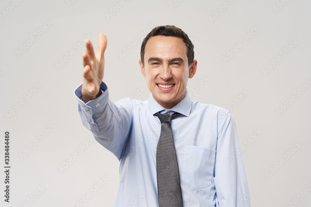 businessman showing ok sign businessman showing ok sign