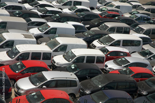 New cars coming into Italy, via Rome, Italy