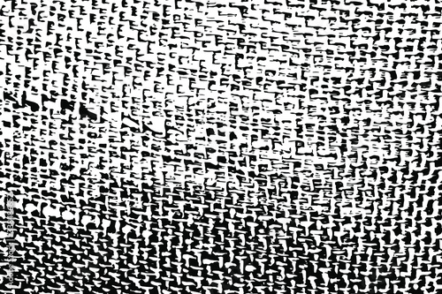 Grunge-the texture of natural linen fabric with a clear intertwining of threads. Abstract background made of natural material. Vector illustration. Overlay template