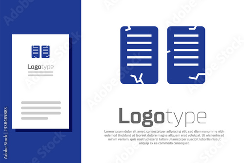 Blue The commandments icon isolated on white background. Gods law concept. Logo design template element. Vector Illustration