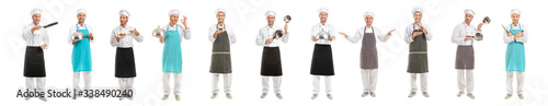 Set with handsome male chef...