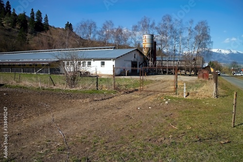 Original farm buildings in Slovakia for cows, goats, sheep and pigs