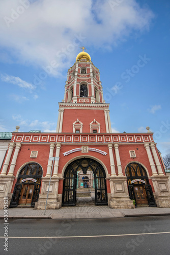 MOSCOW, RUSSIA. Vysokopetrovsky monastery. Vysoko-Petrovsky monastery and athedral in honor of Bogolyubskaya icon of the mother of God photo