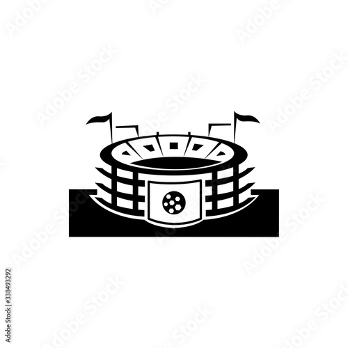 sports stadium stadium logo black illustration. vector design