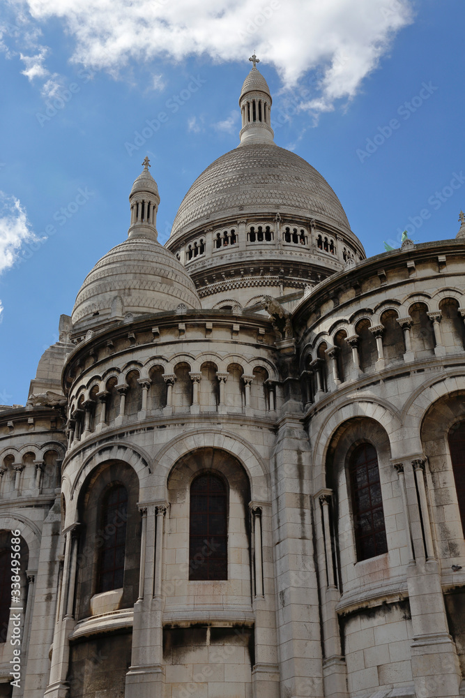 FRANCE - AUGUST 2015 -  Basilica of the Sacred Heart (Sacre-Coeur), 1873-1914, designed by Paul Abadie (1812-1884), Paris (UNESCO World Heritage List, 1991), Ile-de-France, France, 19th century.