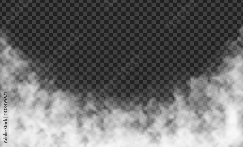 Isolated Transparent Fog, Mist or Smoke Special Effect over Checkered Background