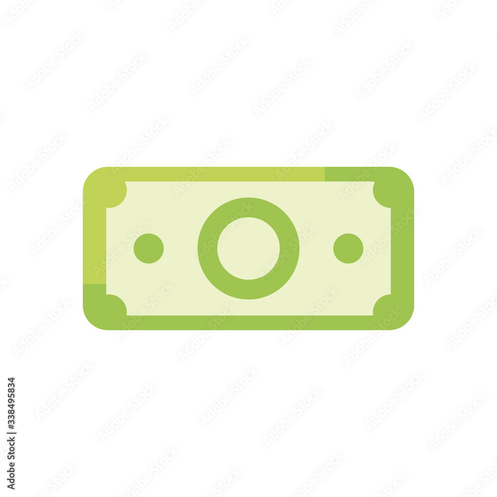 money bills icon, flat style money bills icon, flat style