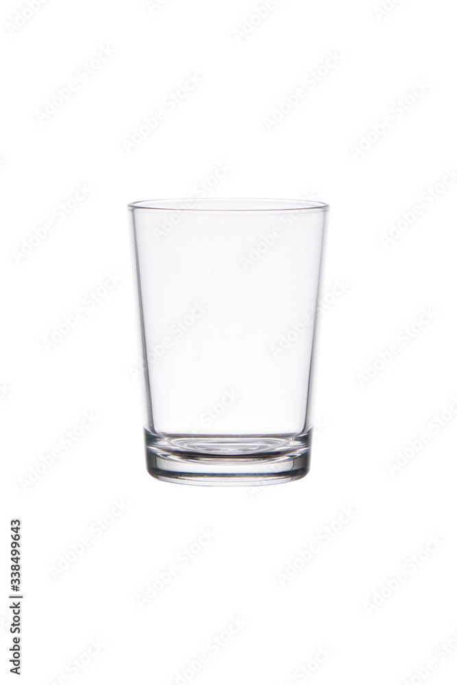 Empty water glass isolated on white with clipping path Empty water glass isolated on white with clipping path