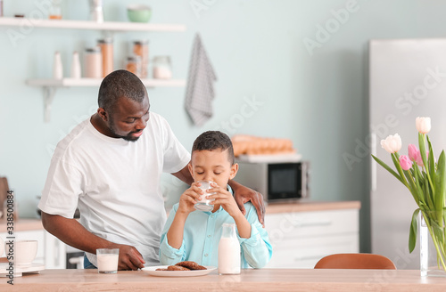 African-American boy and hi...