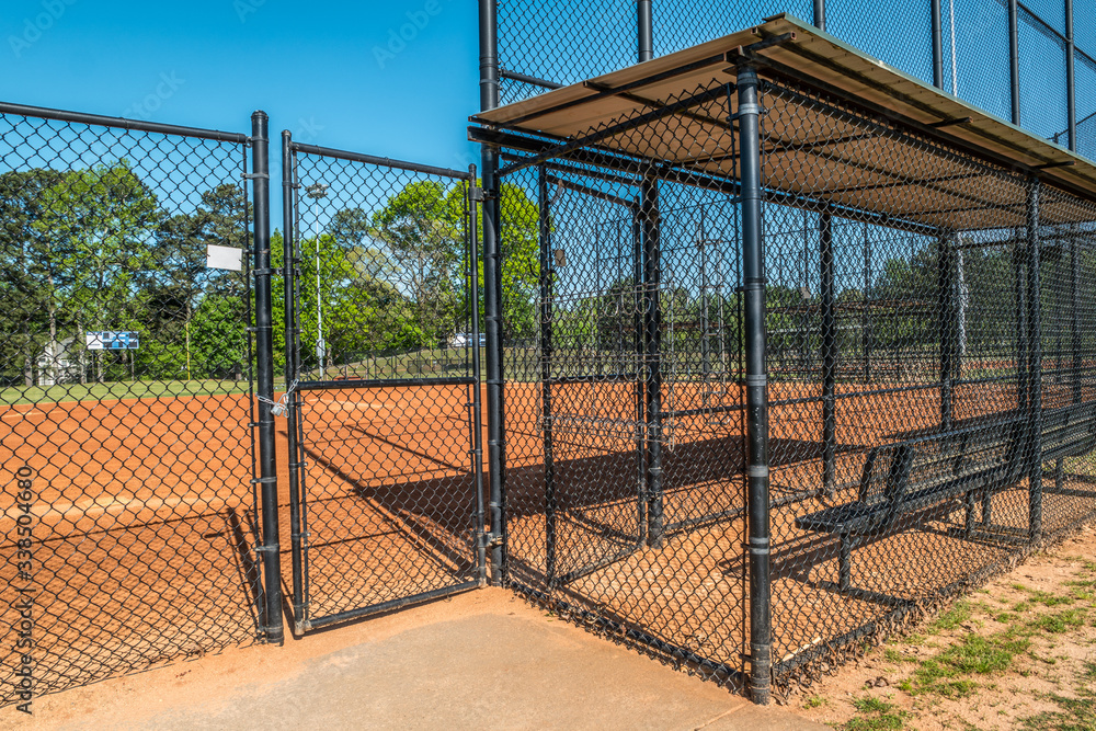 Baseball fields locked up Coronavirus