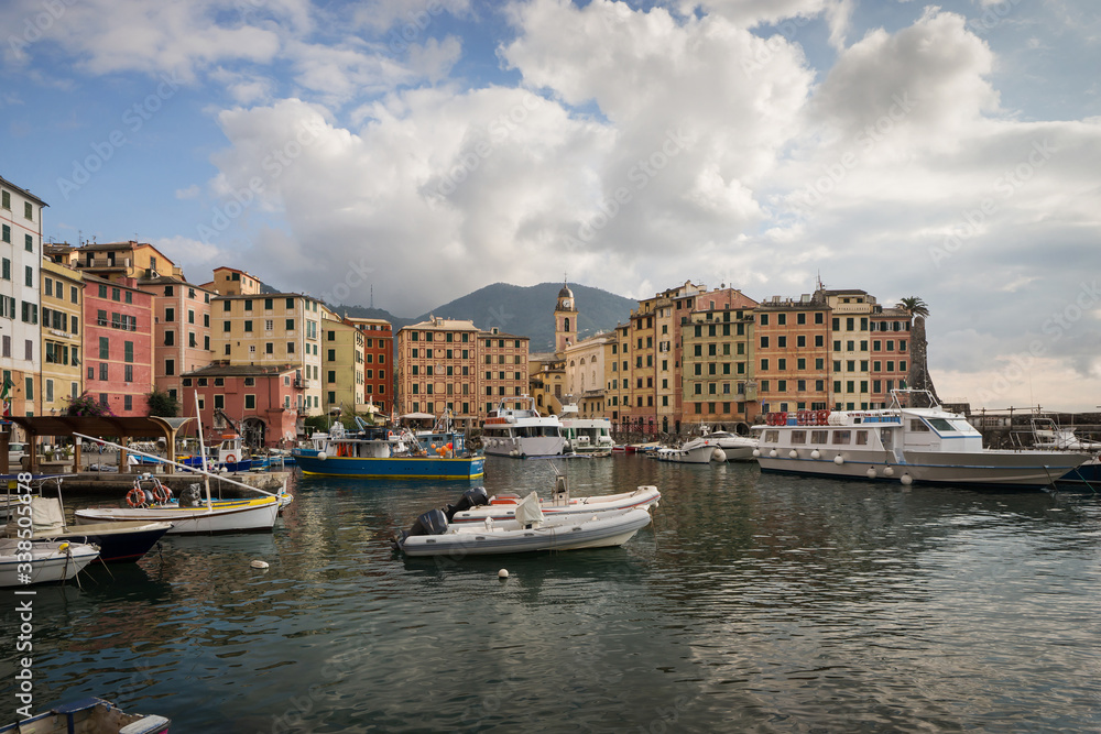 Harbour in Camogli, Liguria, Italy